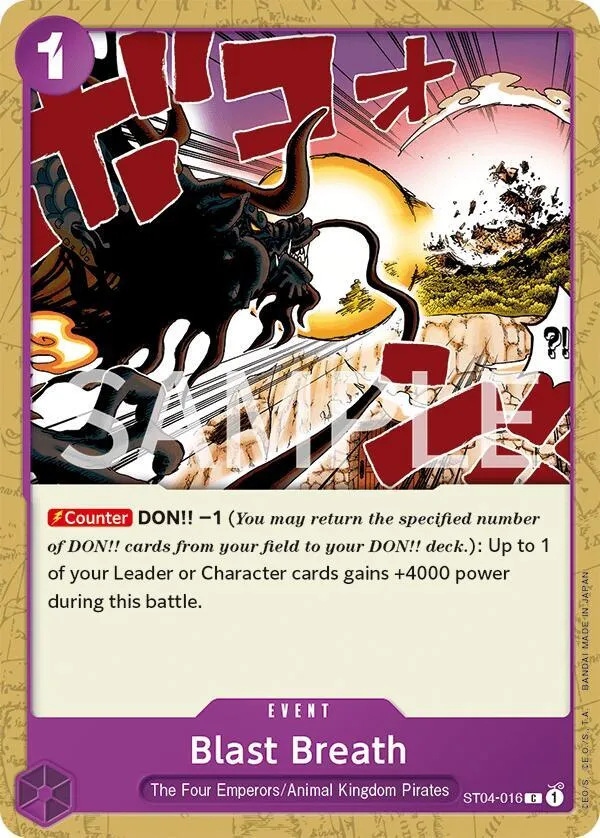 Blast Breath — Revision Pack Cards — One Piece Card Game