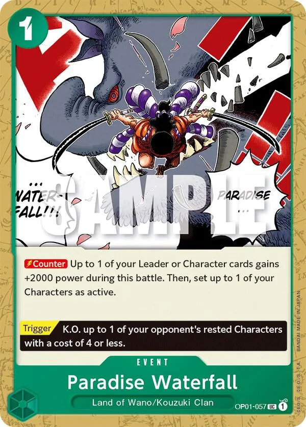 Paradise Waterfall — Romance Dawn — One Piece Card Game