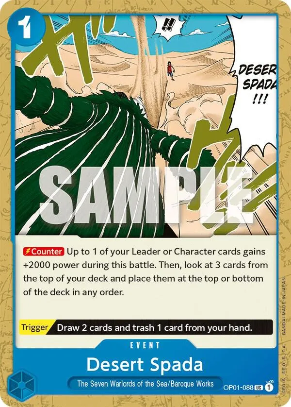 Desert Spada — Romance Dawn — One Piece Card Game