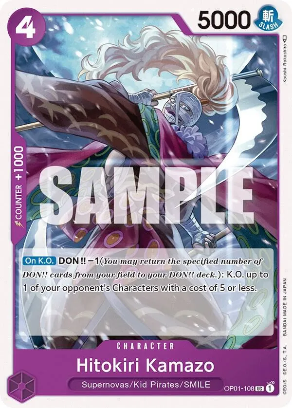 Hitokiri Kamazo from Romance Dawn - One Piece Card Game