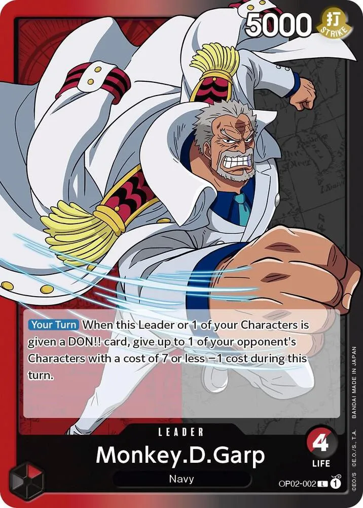 Monkey.D.Garp (002) — Paramount War — One Piece Card Game