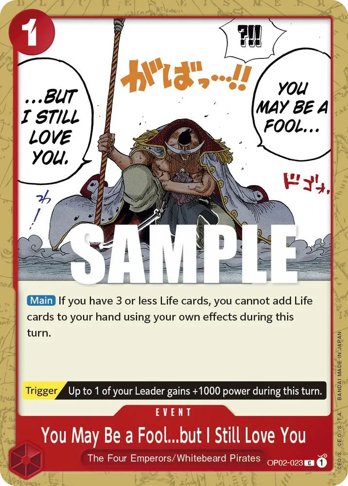 You May Be a Fool...but I Still Love You — Paramount War — One Piece Card Game