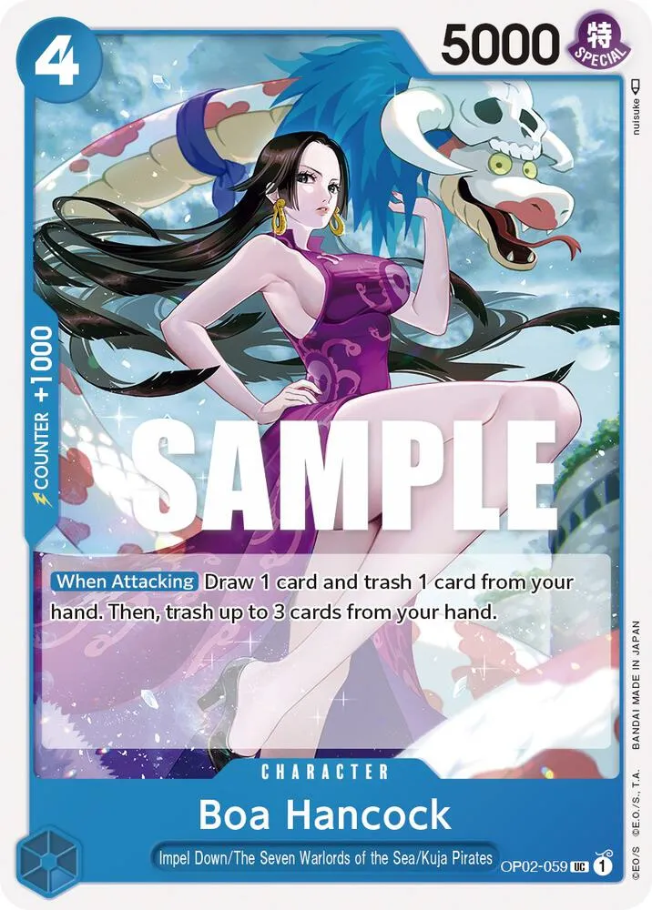 Boa Hancock (OP02-059) — Paramount War — One Piece Card Game