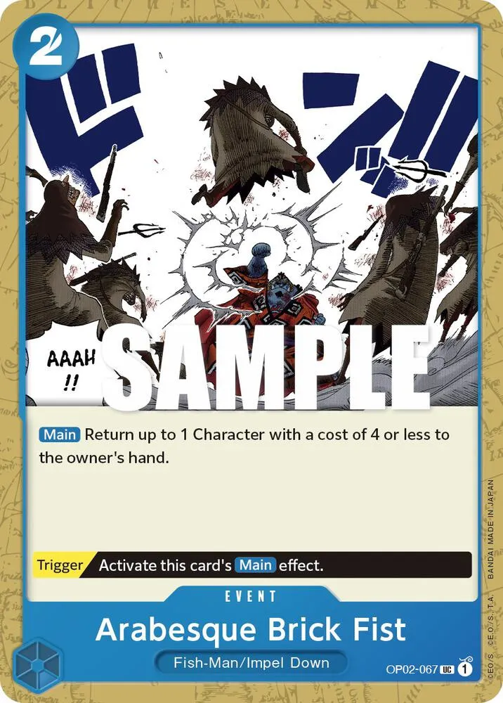 Arabesque Brick Fist — Paramount War — One Piece Card Game