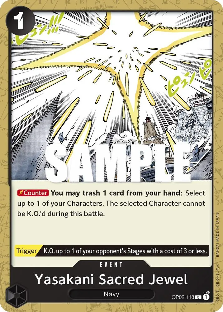 Yasakani Sacred Jewel — Paramount War — One Piece Card Game