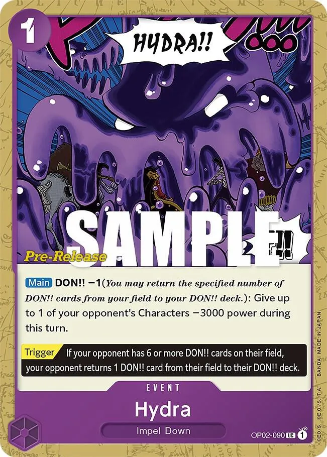 Hydra — Paramount War Pre-Release Cards — One Piece Card Game