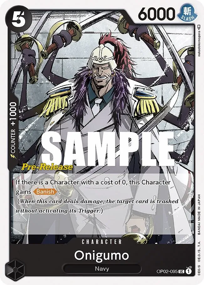 Onigumo — Paramount War Pre-Release Cards — One Piece Card Game