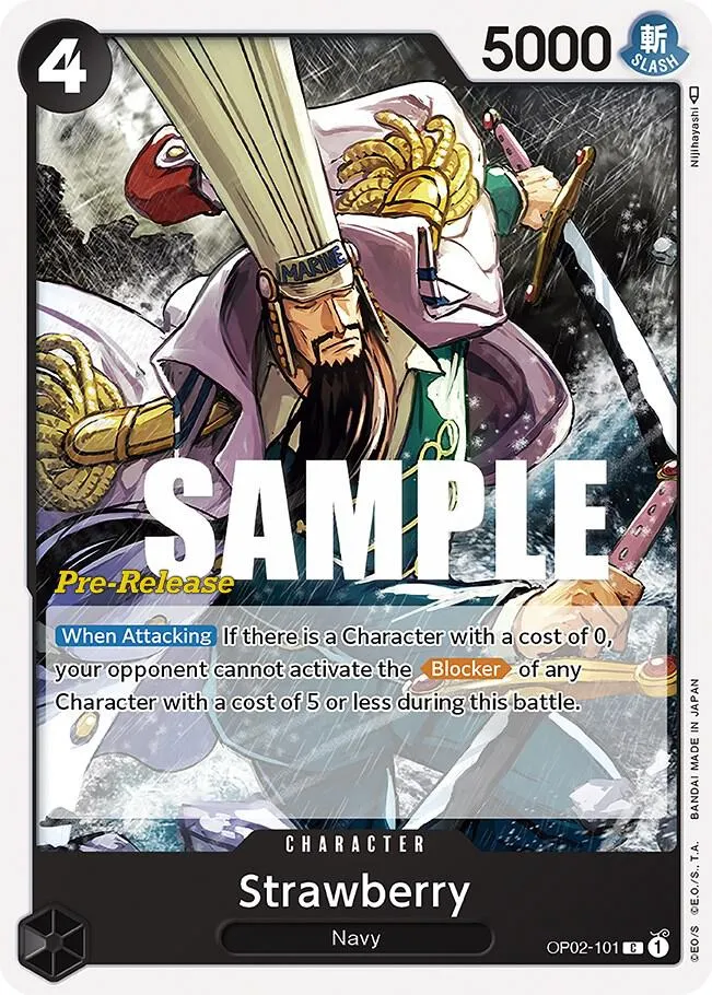 Strawberry — Paramount War Pre-Release Cards — One Piece Card Game