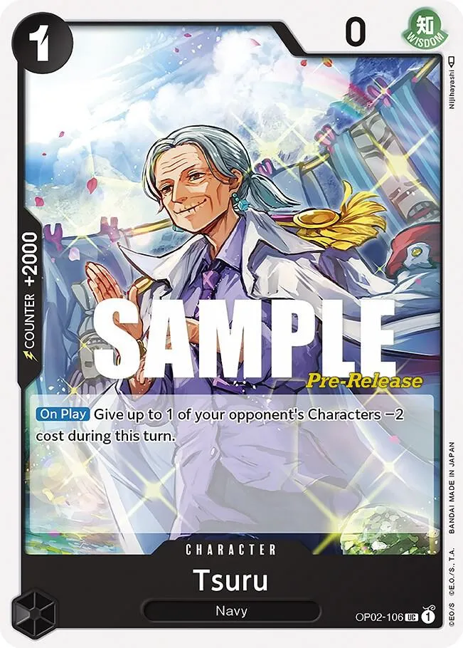 Tsuru — Paramount War Pre-Release Cards — One Piece Card Game