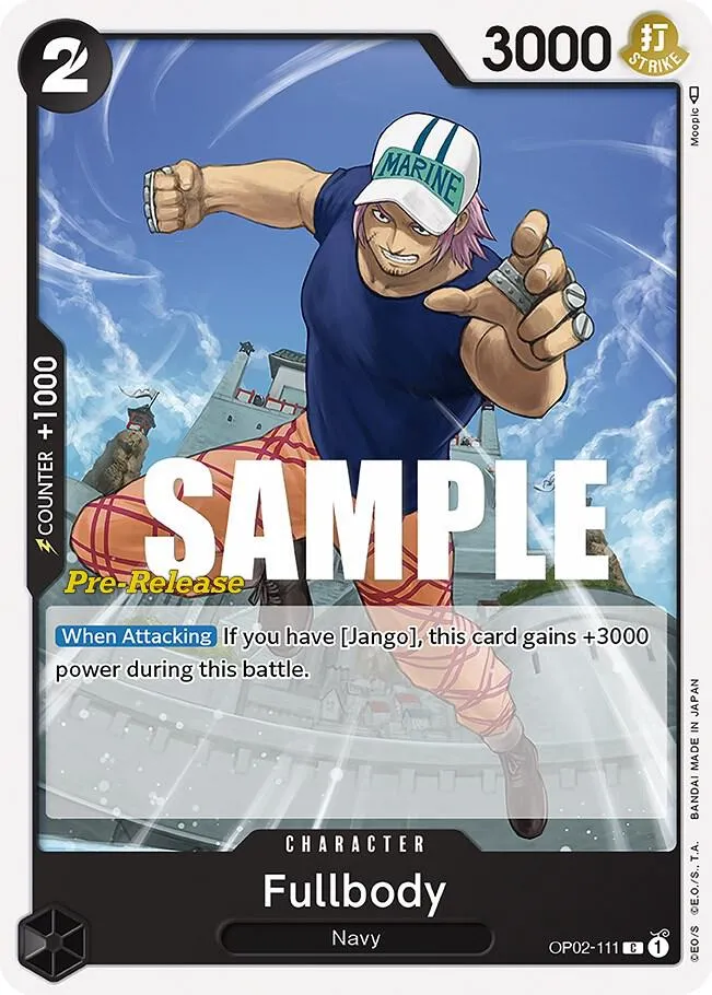 Fullbody — Paramount War Pre-Release Cards — One Piece Card Game