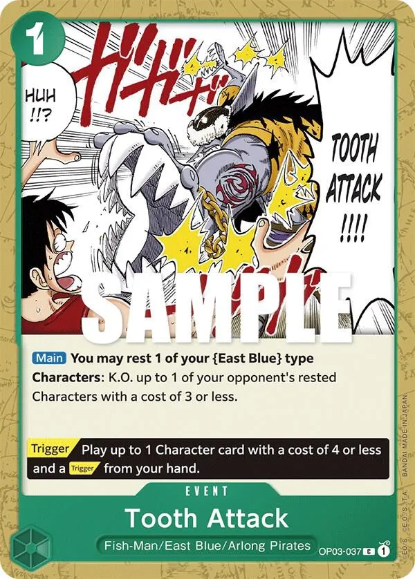 Tooth Attack — Pillars of Strength — One Piece Card Game