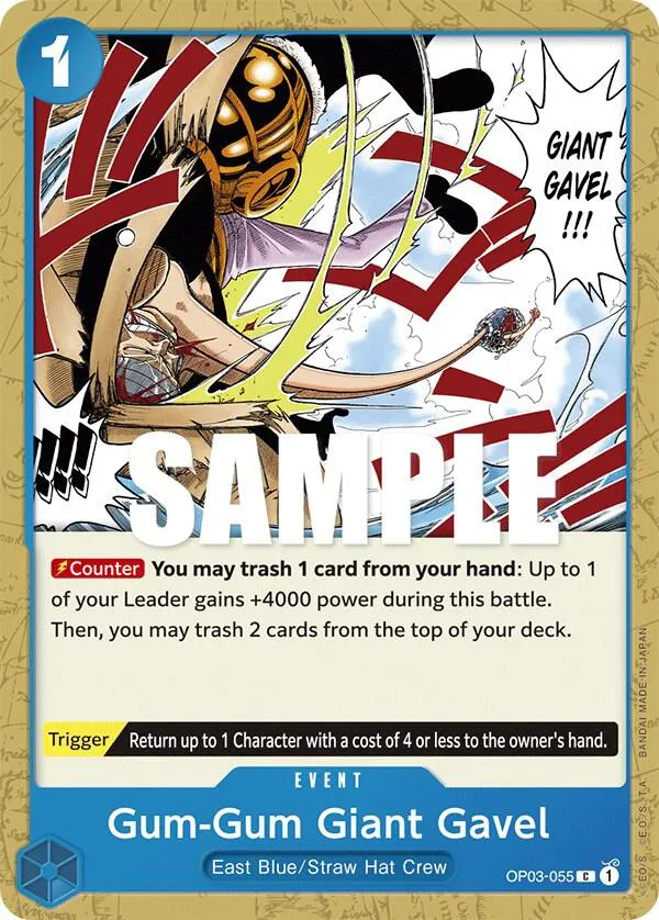 Gum-Gum Giant Gavel — Pillars of Strength — One Piece Card Game
