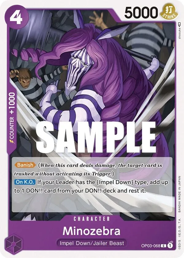 Minozebra — Pillars of Strength — One Piece Card Game