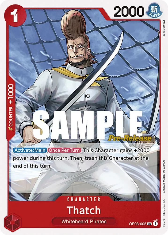 Thatch — Pillars of Strength Pre-Release Cards — One Piece Card Game