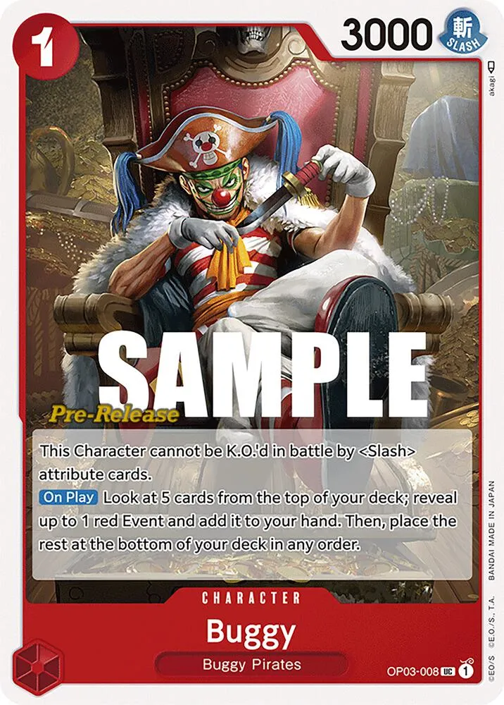 Buggy (008) — Pillars of Strength Pre-Release Cards — One Piece Card Game