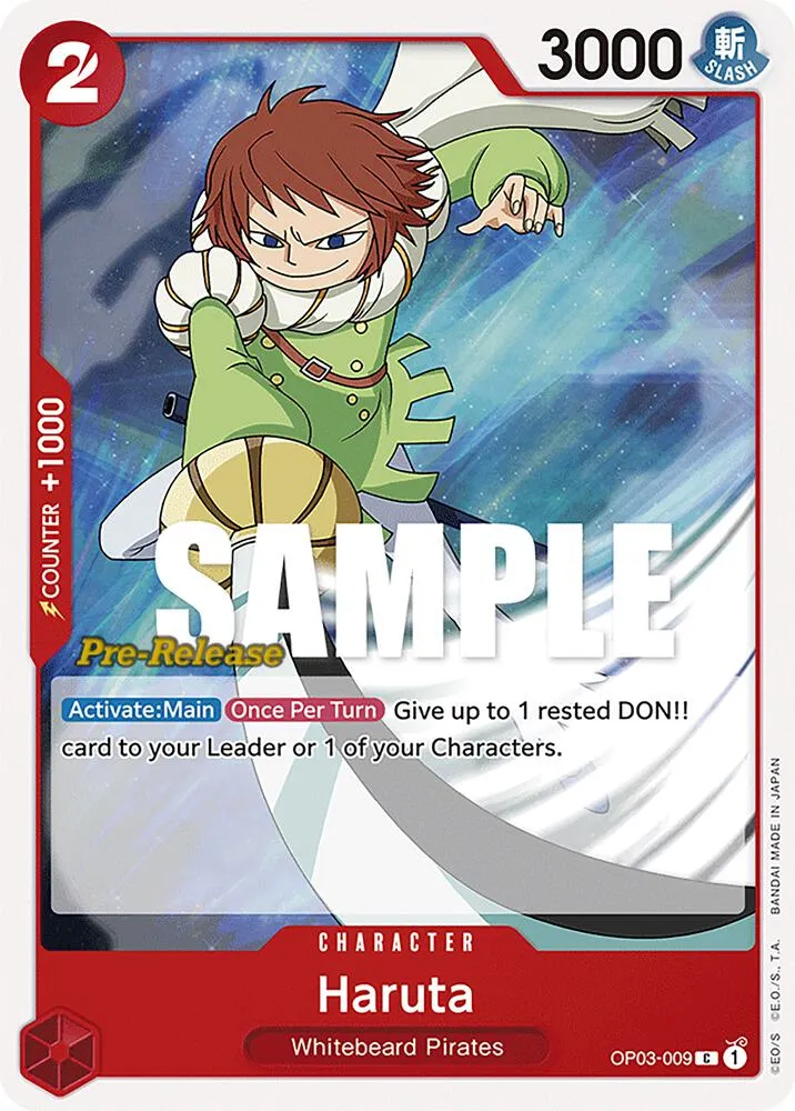 Haruta — Pillars of Strength Pre-Release Cards — One Piece Card Game