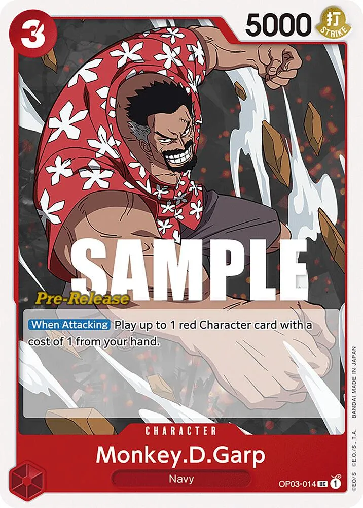 Monkey.D.Garp — Pillars of Strength Pre-Release Cards — One Piece Card Game