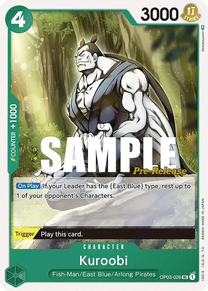 Kuroobi from Pillars of Strength Pre-Release Cards - One Piece Card Game