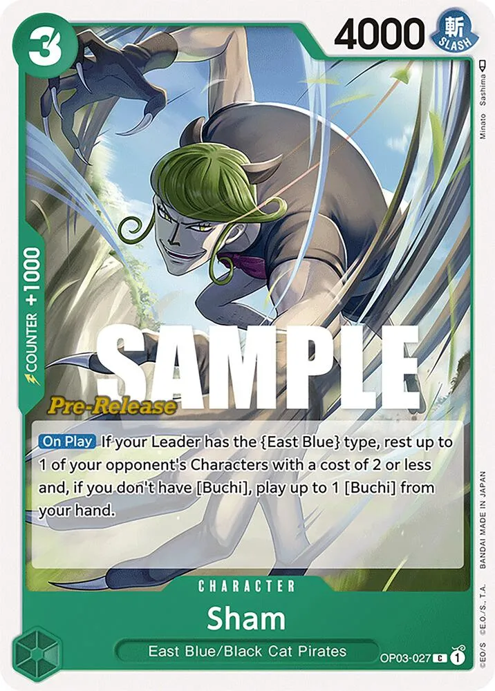 Sham — Pillars of Strength Pre-Release Cards — One Piece Card Game