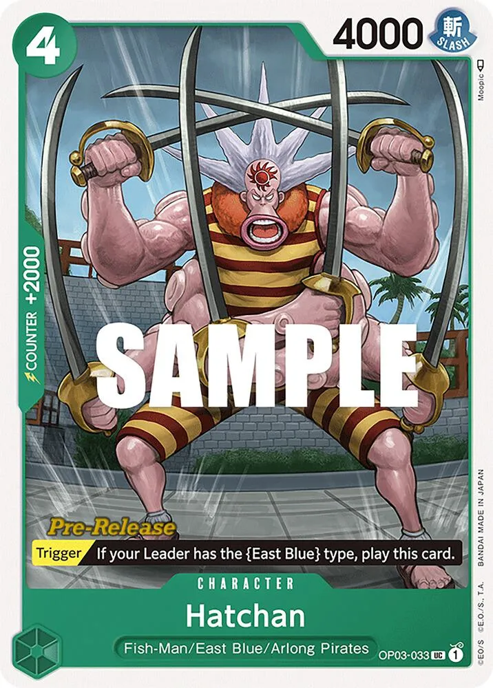 Hatchan — Pillars of Strength Pre-Release Cards — One Piece Card Game