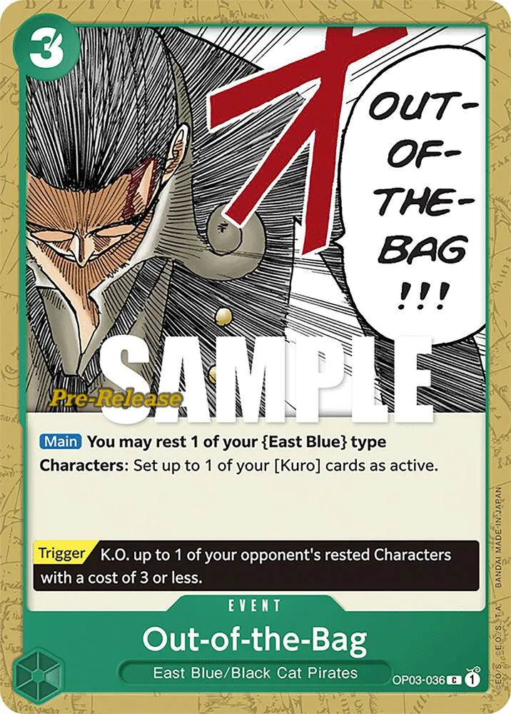 Out-of-the-Bag — Pillars of Strength Pre-Release Cards — One Piece Card Game