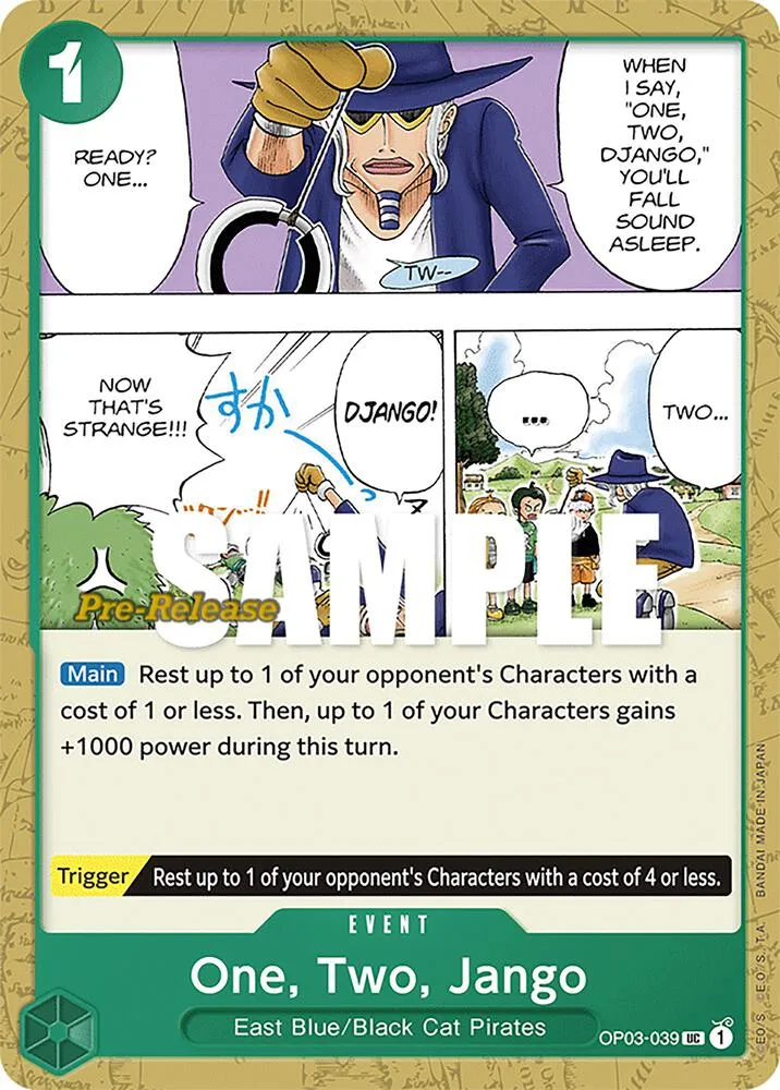 One, Two, Jango from Pillars of Strength Pre-Release Cards - One Piece Card Game