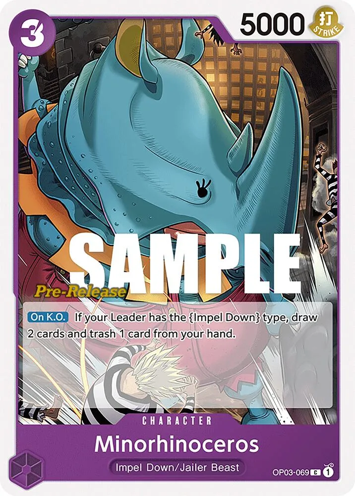 Minorhinoceros — Pillars of Strength Pre-Release Cards — One Piece Card Game