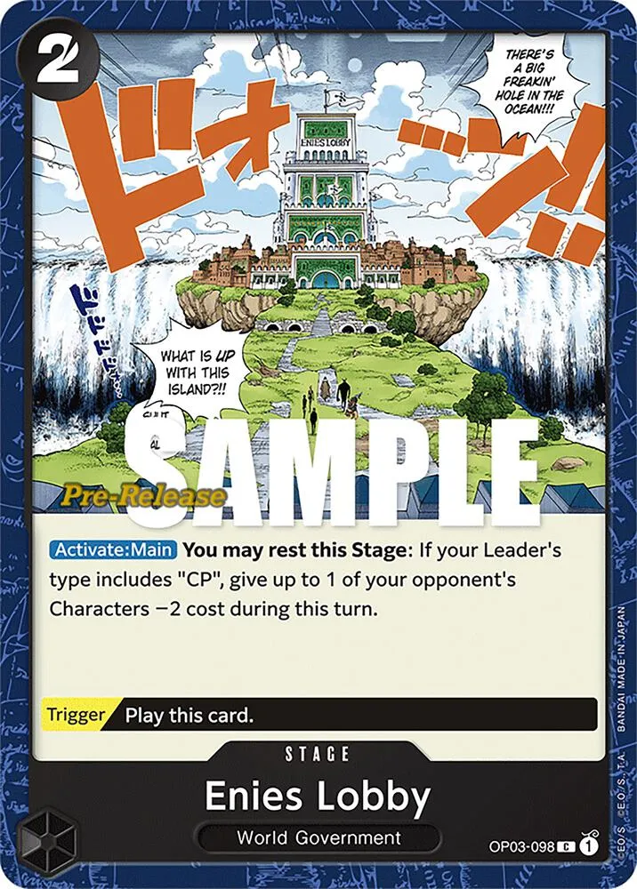 Enies Lobby — Pillars of Strength Pre-Release Cards — One Piece Card Game