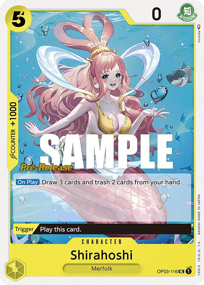 Shirahoshi from Pillars of Strength Pre-Release Cards - One Piece Card Game