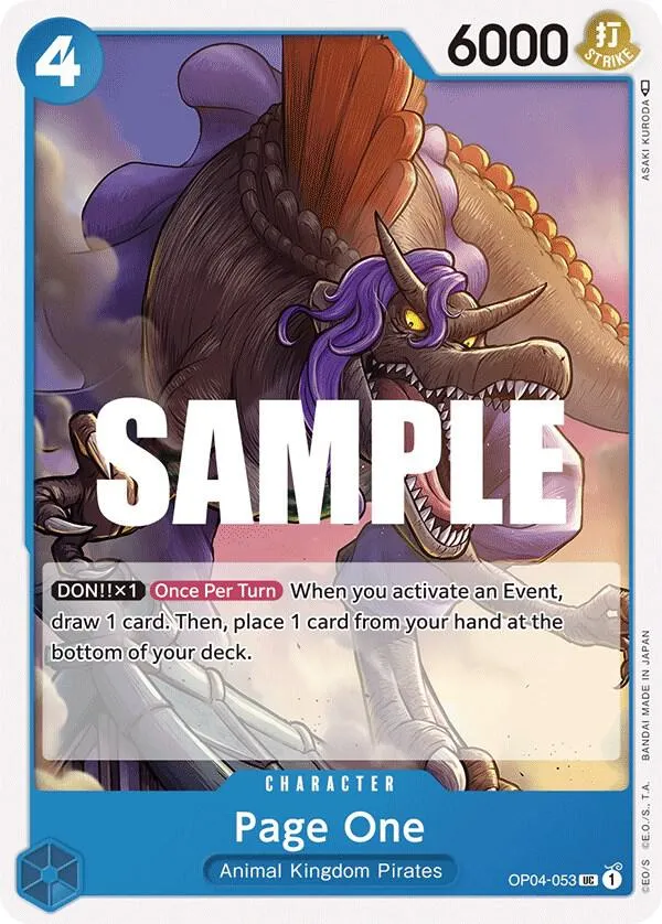 Page One — Kingdoms of Intrigue — One Piece Card Game