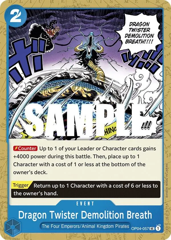 Dragon Twister Demolition Breath — Kingdoms of Intrigue — One Piece Card Game