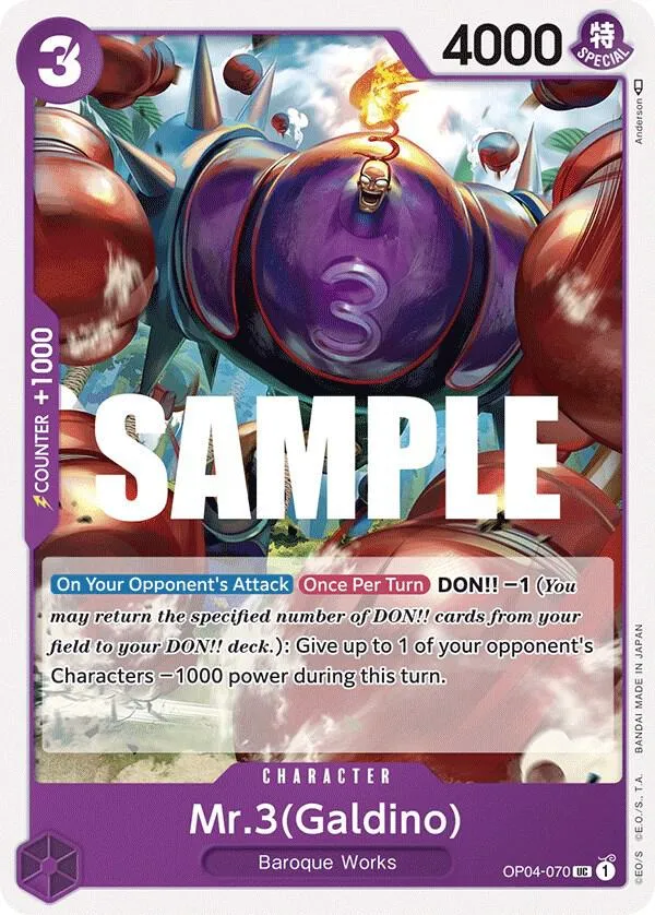 Mr.3 (Galdino) — Kingdoms of Intrigue — One Piece Card Game