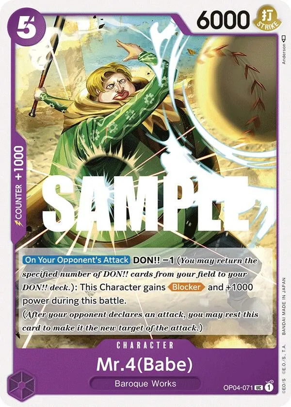 Mr.4 (Babe) — Kingdoms of Intrigue — One Piece Card Game