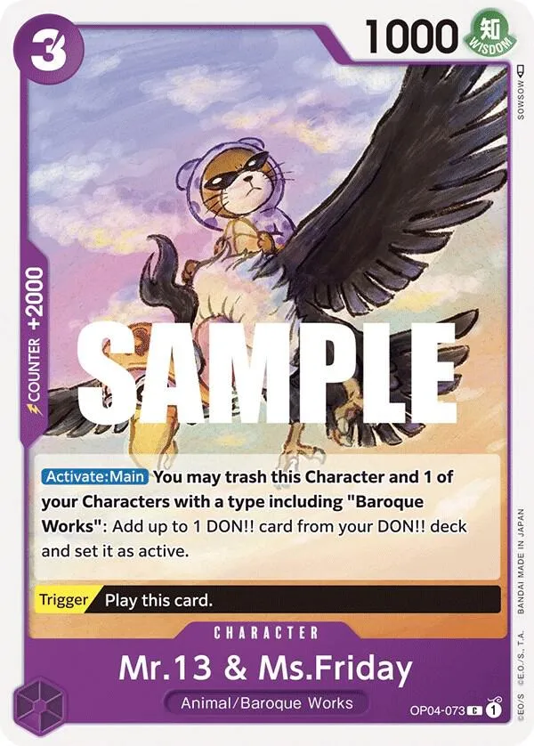 Mr.13 & Ms.Friday — Kingdoms of Intrigue — One Piece Card Game