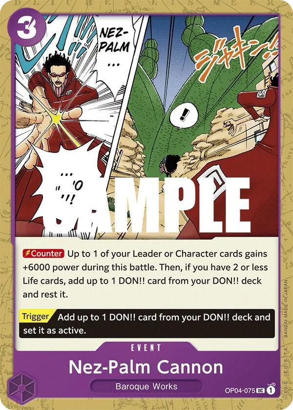 Nez-Palm Cannon — Kingdoms of Intrigue — One Piece Card Game