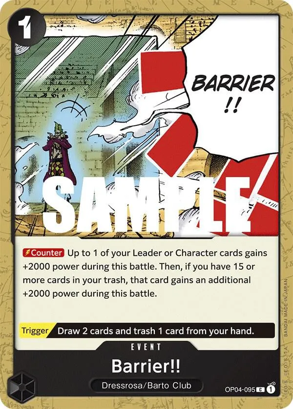 Barrier!! — Kingdoms of Intrigue — One Piece Card Game