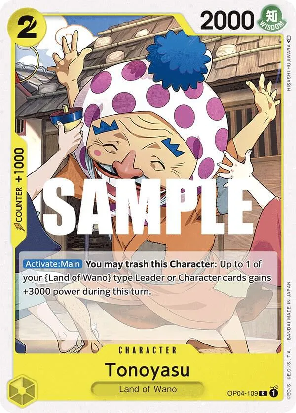 Tonoyasu — Kingdoms of Intrigue — One Piece Card Game