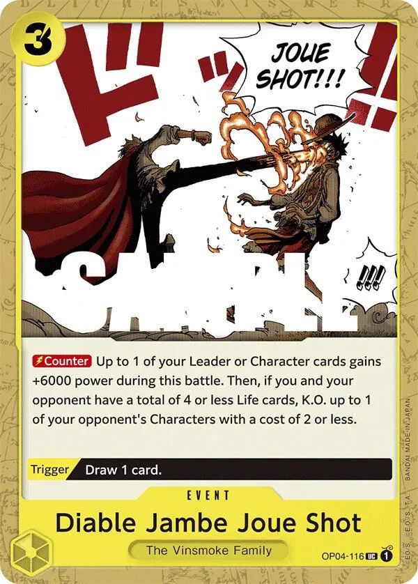 Diable Jambe Joue Shot — Kingdoms of Intrigue — One Piece Card Game