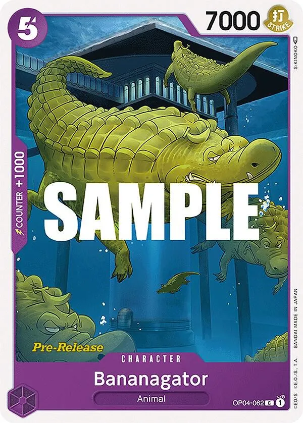 Bananagator — Kingdoms of Intrigue Pre-Release Cards — One Piece Card Game