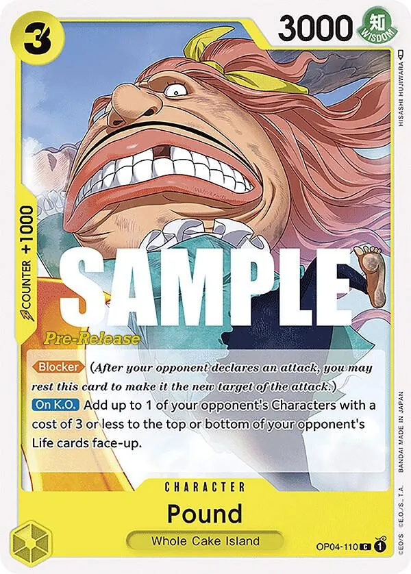 Pound from Kingdoms of Intrigue Pre-Release Cards - One Piece Card Game