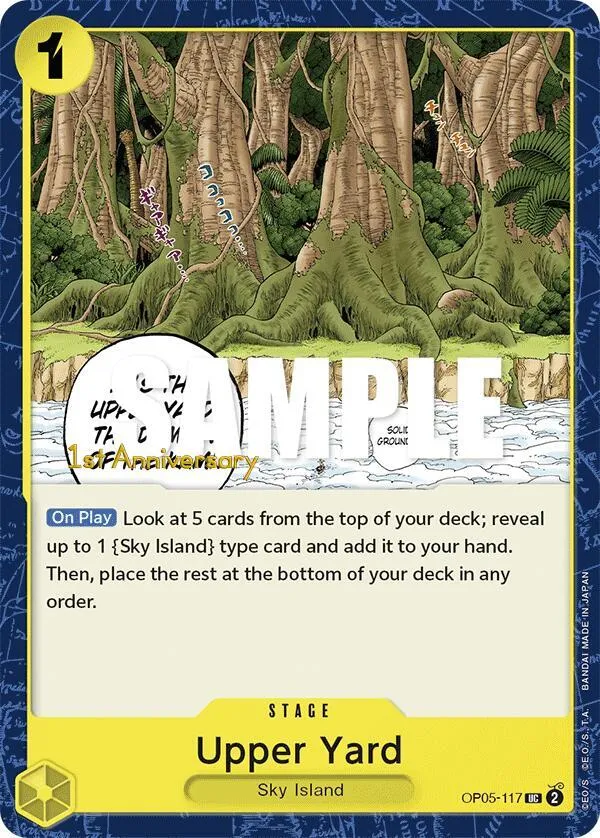 Upper Yard — Awakening of the New Era: 1st Anniversary Tournament Cards — One Piece Card Game