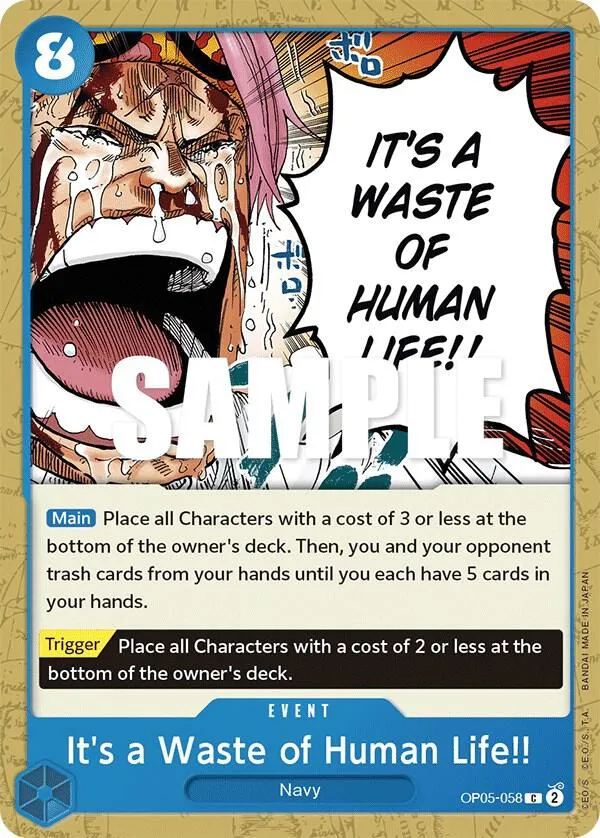 It's a Waste of Human Life!! — Awakening of the New Era — One Piece Card Game