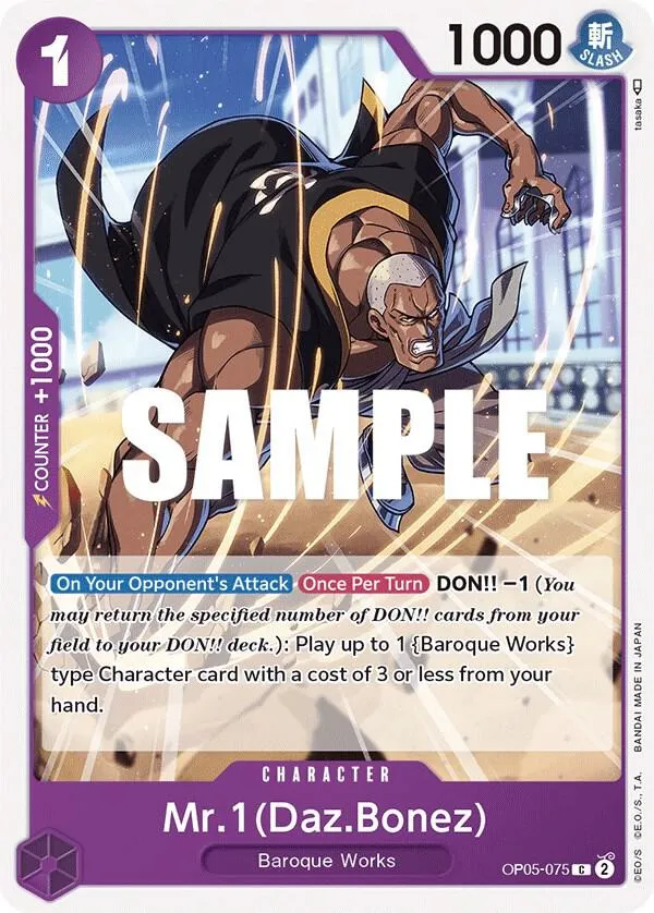 Mr.1 (Daz.Bonez) — Awakening of the New Era — One Piece Card Game