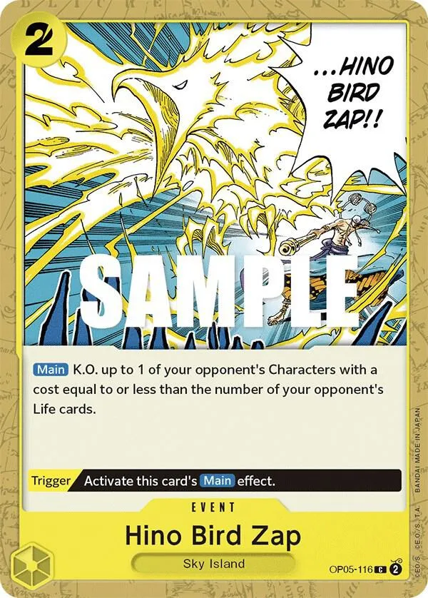 Hino Bird Zap — Awakening of the New Era — One Piece Card Game
