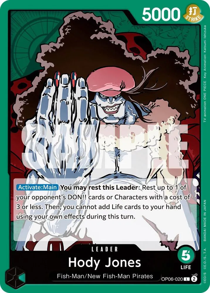 Hody Jones (020) — Wings of the Captain — One Piece Card Game