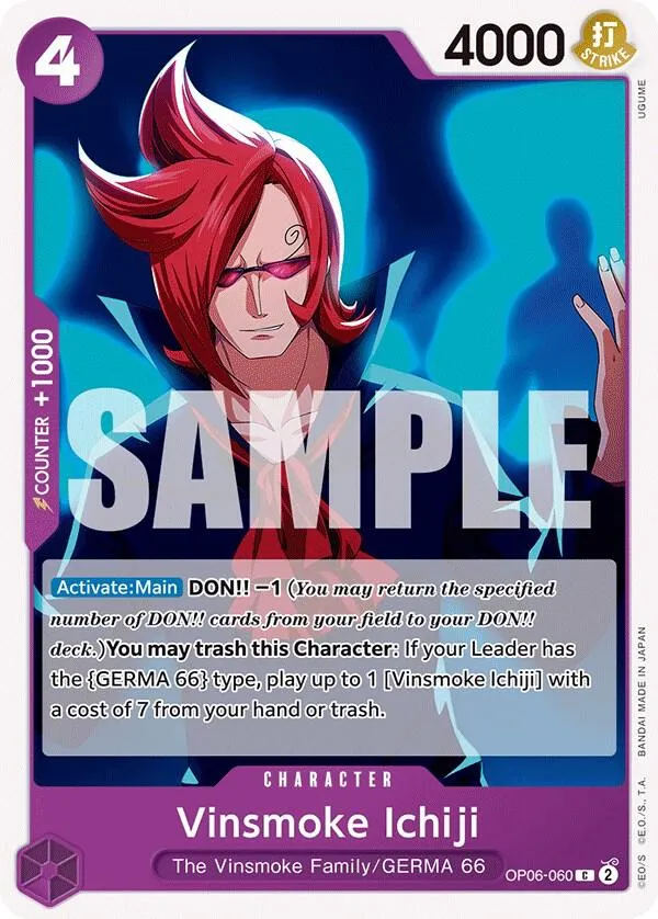 Vinsmoke Ichiji (060) from Wings of the Captain - One Piece Card Game