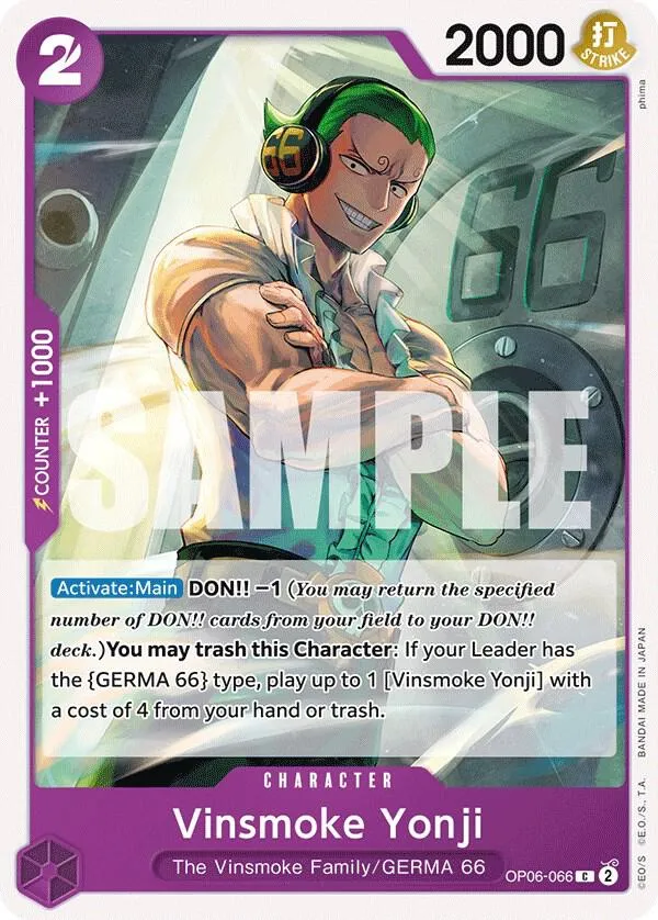 Vinsmoke Yonji (066) — Wings of the Captain — One Piece Card Game