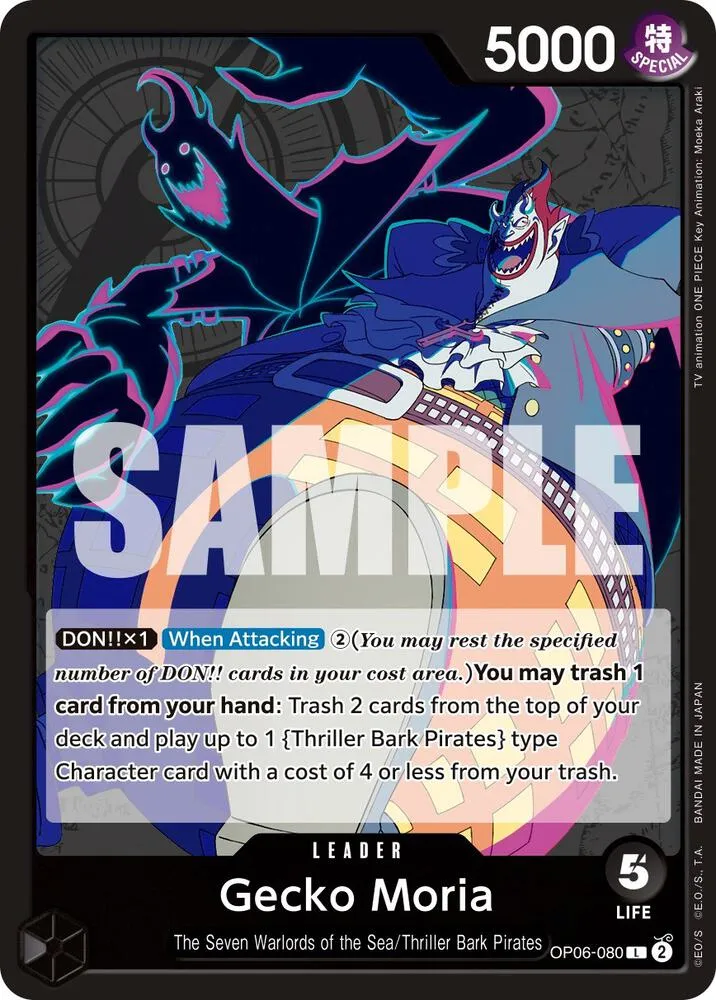 Gecko Moria (080) — Wings of the Captain — One Piece Card Game