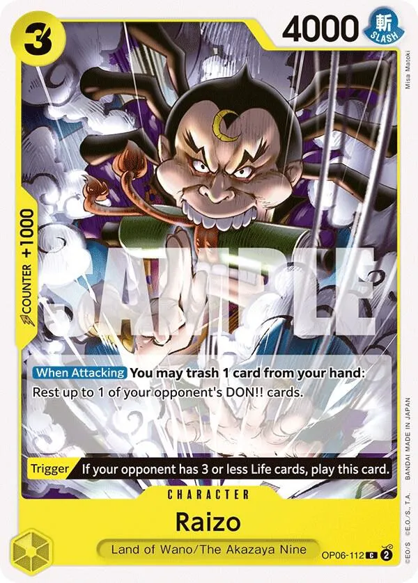 Raizo — Wings of the Captain — One Piece Card Game