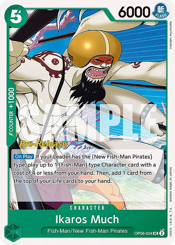 Ikaros Much — Wings of the Captain Pre-Release Cards — One Piece Card Game